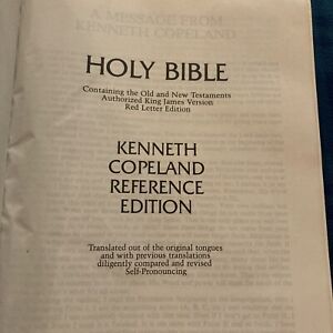 Holy Bible KJV Kenneth Copeland Reference Edition 1991 Maroon Genuine Leather