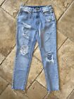 Nasty Gal Jeans Women’s 4 Ripped Light Wash High Waisted Jeans