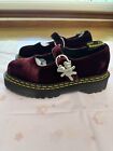 Dr Martens x Heaven by Marc Jacobs Addina Mary Jane - Cherry Red Velvet Size 6