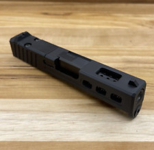 Glock 43 43x BLACK Complete Slide Lighting RMSc Cut PORTED BLACK Barrel
