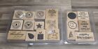 New ListingStampin' Up Rubber Stamp Collection Birthday Holiday Etc Lot Of 18 Wood Mounted