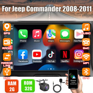 Android 13 Carplay Car Radio GPS Navi Stereo 2+32G For Jeep Commander 2008-2011