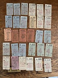 Vintage UK London Bus Tickets Lot Of 30