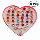 36PCS colorful rings Mixed Lots Cute Cartoon Children/Kids Rings Jewelry Gifts