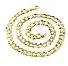 18K Yellow Gold Filled Tarnish-FREE Italian Cuban Curb Link Chain Necklace A819G