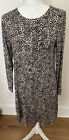 Ladies Size Small Long Sleeve Leopard Print Dress NWOT