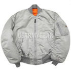 Made in USA MA-1 Alpha Industries US Army Pilot Flight Military Bomber AF Jacket
