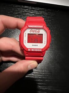 Casio G Shock Coca Cola Limited Edition Mens Red White Wristwatch Used
