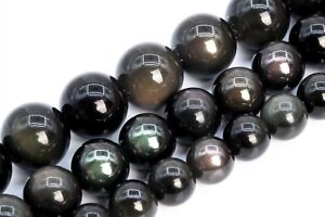 Natural Rainbow Obsidian Beads Grade AAA Round Gemstone Loose Beads 6/7-8MM