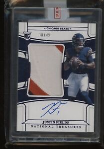 2021 National Treasures Purple Justin Fields RPA RC Rookie Patch AUTO 38/49