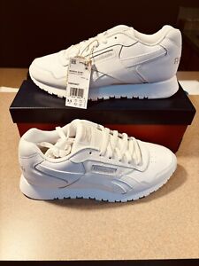 Reebok Men's Glide Sneakers Triple White MemoryTech Ortholite Size 9.5
