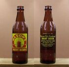 Mason's Root Beer Vintage ACL 10 oz Amber Soda Pop Bottle Chicago Illinois SB61