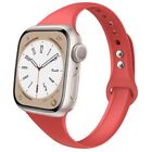 Slim Silicone band for Apple watch strap 49/45/44/42/40mm iWatch series 8 7 6 se