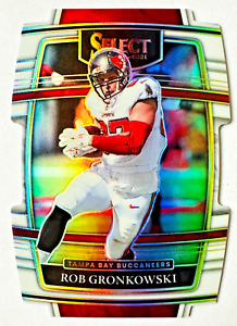 New Listing2021 Panini Select Rob Gronkowski Die Cut WHITE Prizm Card SP #/99 Buccaneers!