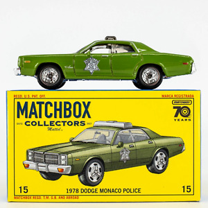 2023 Matchbox Collectors #15 Dodge Monaco Police GREEN | BOONE COUNTY | BOXED