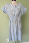VINTAGE 1930'S WOUNDED BIRD COTTON DAY FROCK /  42