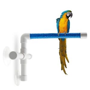 CZWESTC Bird Perch with Suction Cup Parrot Shower and Window Perch Stand Parro