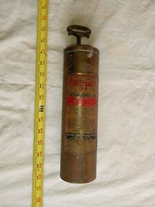 VINTAGE W.W. II Era FIRE-GUN No.0 brass Fire Extinguisher.  **EMPTY**.
