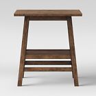 Haverhill Wood End Table Weathered Brown - Threshold