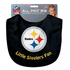 WinCraft NFL Pittsburgh Steelers Fan Baby Infant ALL PRO BIB - Black