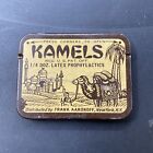 New ListingAntique 1930s Kamels Latex Prophylactic Condom Tin Case Container Advertising
