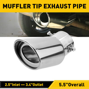 Car Exhaust Pipe Tip Muffler Tail Stainless Steel Replace Accessories Durable (For: More than one vehicle)