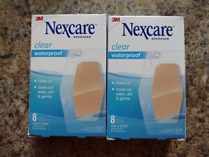 3 Boxes Nexcare Bandages Knee Elbow Clear Waterproof 8 Bandaid Bandages