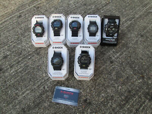NEW NIB Lot of SIX Casio G-Shock Wristwatches 4 DW9052 and 2 BW5600E, + Armitron