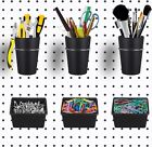 6 Sets Pegboard Bins & Cups with Hooks for Organizing Accessories Tools Storage