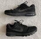 Size 13 - Nike Air Max 2017 Low Triple Black Running Training Sneaker Shoes