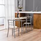 3 PCS Dining Table and 2 Chair Set for Kitchen Dining Room Furniture