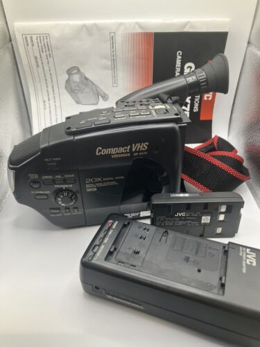 JVC GR-AX75 Camcorder Setup for Compact VHS VHS-C Cassettes forTransfer Untested