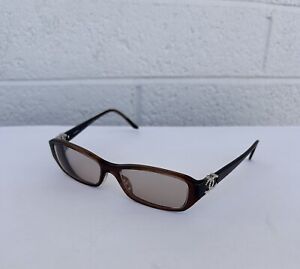 Chanel 3107-B c.538 Brown Silver Rectangle Eyeglasses Frames 52-15 130 Italy