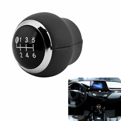 6 Speed PU Leather Gear Shift Knob For Toyota Corolla Yaris Auris Aygo Avensis (For: Toyota)