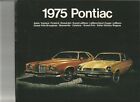 1975 Pontiac Sales Brochure w/ Bonneville, Grand Prix, Firebird, Astre, LeMans
