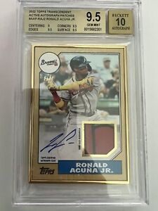 2022 Topps Transcendent Collection Ronald Acuna Patch Autograph 1/1 BRAVES MVP