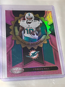 New ListingTyreek Hill Pink Seal of Approval #21/199 2022 Certified Miami NFL Dolphins