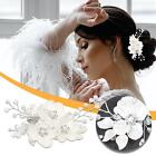 Bridal Crystal Pearl Flower Hair Clip Hair Jewelry Wedding GOOD Hair Z9Y1