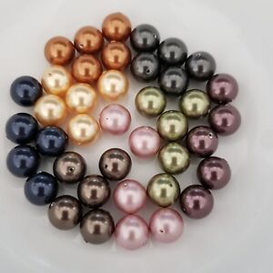 Swarovski Crystal Round Pearl Beads Packs of 10 each - Pick Size and Color