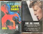 New ListingLot of 2 David Bowie cas Let's Dance cassette USN fleet NZ /Guam)  +Fame&Fashion