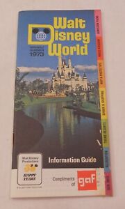 1973 Walt Disney World Visitors Map and Guide Vintage Florida