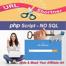 Turnkey Simple URL SHORTENER PHP Script | Hide Affiliate Links- no SQL - Adsense
