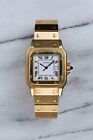 Vintage Santos Carree 1988 Automatic Refe2960 18K Gold White Dial 29mm Box and P
