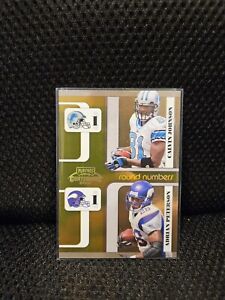 2007 Playoff Contenders Round # /250 Calvin Johnson Adrian Peterson GOLD!