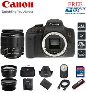 Canon EOS Rebel T6i / 750D Digital Camera EF-S 18-55mm IS Lens (3 LENSES) #999