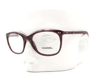 Chanel 3252 1410 Eyeglasses Glasses Dark Red Gray Mix / Silver CC Logo 51-18-140