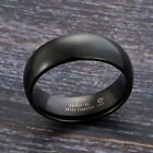 ATOP 8mm Tungsten Black Classic Polished Men Ring Comfort Fit Wedding Band