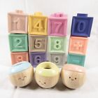 Plan Toys wood sensory Balls with Unbranded Soft Baby Blocks Shapes Numbers Lot