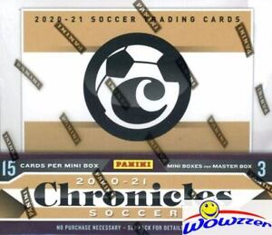 2020/21 Panini Chronicles Soccer Factory Sealed HOBBY Box-3 AUTOS/MEMORABILIA