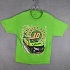 Danica Patrick #10 Go Daddy Stewart Haas Lime Green Big Graphics T-Shirt Large
